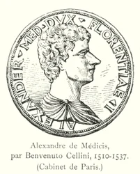 Alexandre de Medicis, von Benvenuto Cellini, 1510-1537, Cabinet de Paris
